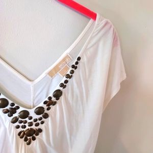 Michael Kors white top, size L